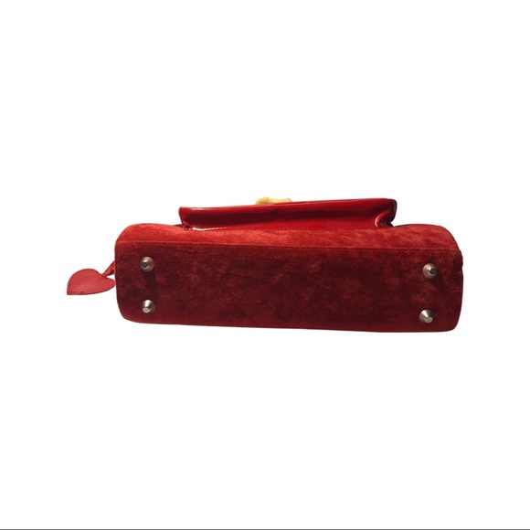 *HOST PICK!* NWT. Red velvet and Vinyl Jeanne Lottie handbag. - Picture 6 of 8